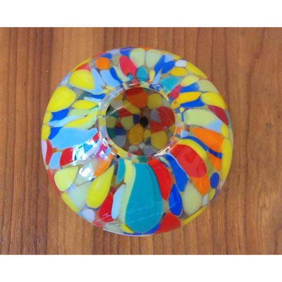 Signed Murano Millefiori Bud Vase – Imperio Rossi – Vetro Artistico #033 –... - Picture 3 of 11